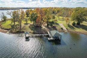Entire lake house at Lake Fork with private bay, boat ramp, fishing light & 8 acres land
